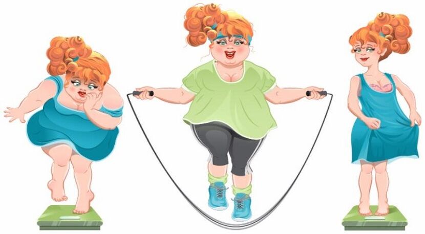 Exercícios de pular corda como método para perder peso