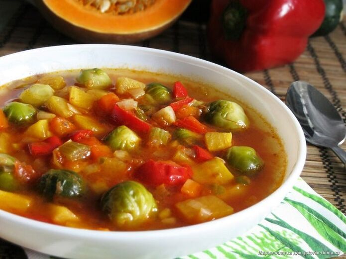sopa de legumes para perder peso